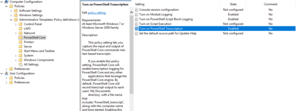 PowerShell Core Logging - CyberSecThreat