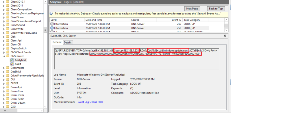Windows DNS logging - CyberSecThreat